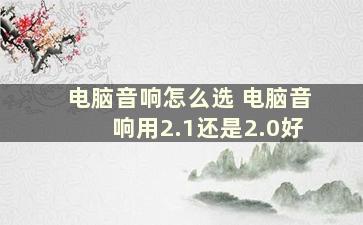 电脑音响怎么选 电脑音响用2.1还是2.0好